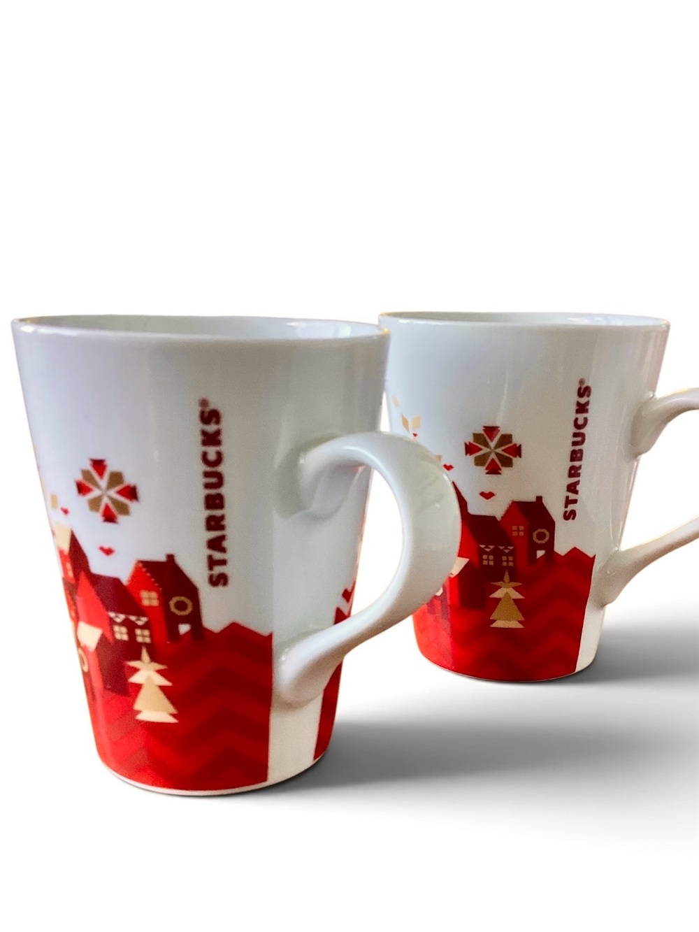 Set of 2 Starbucks Holiday Ceramic Mugs